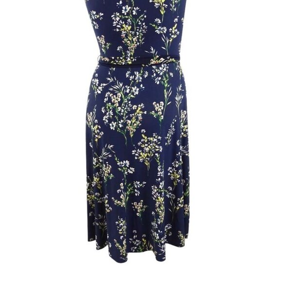 Lauren Ralph Lauren Blue Print Jersey Dress - Size 6 - Picture 4 of 7